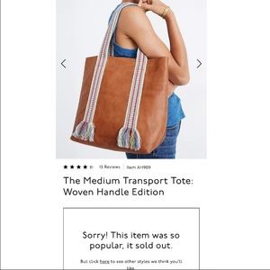 Madewell Medium Transport Tote woven handle